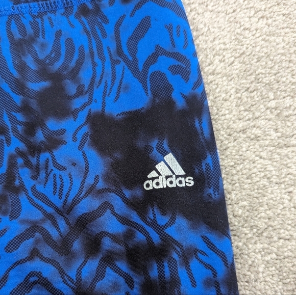 adidas Blue and Black Patterned Leggings - Picture 2 of 9